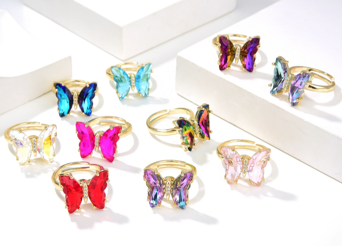 Butterfly fidget ring