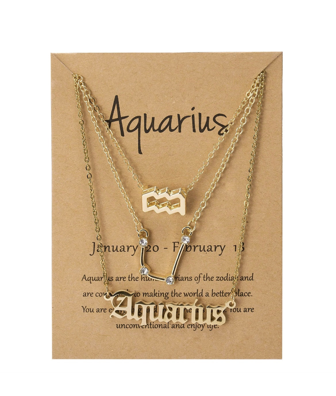 Zodiac necklace 3pcs