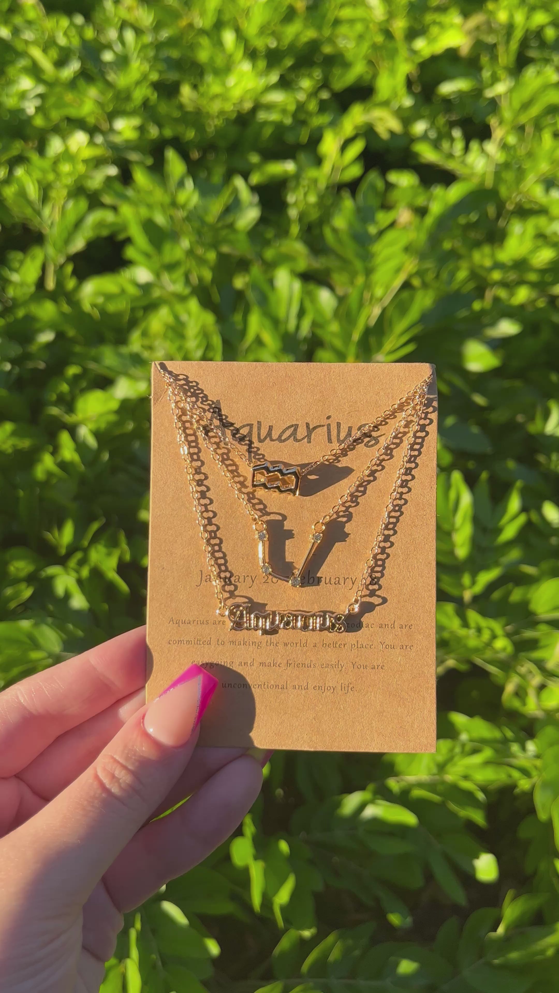 Zodiac necklace 3pcs